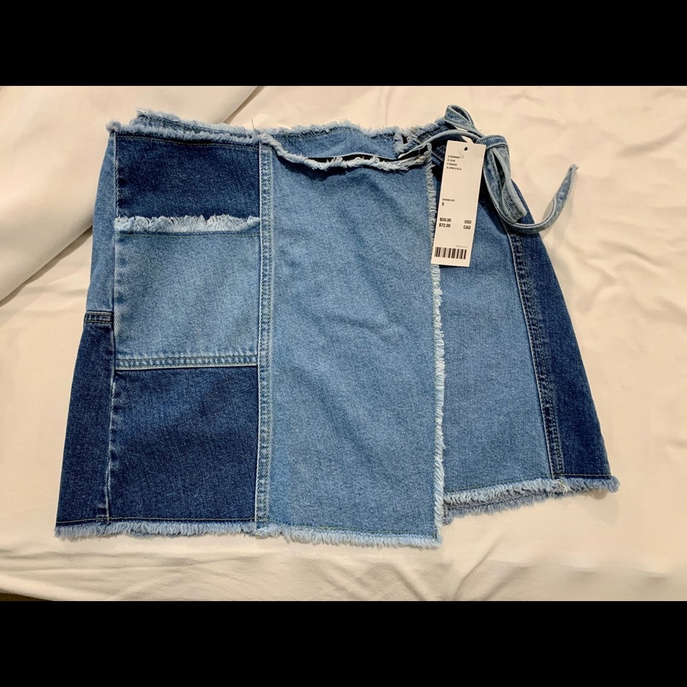 Urban outfitter denim patch skirt